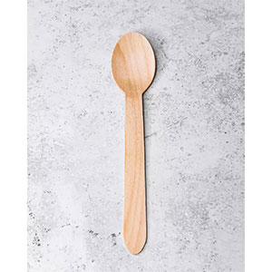 Wooden disposable spoon